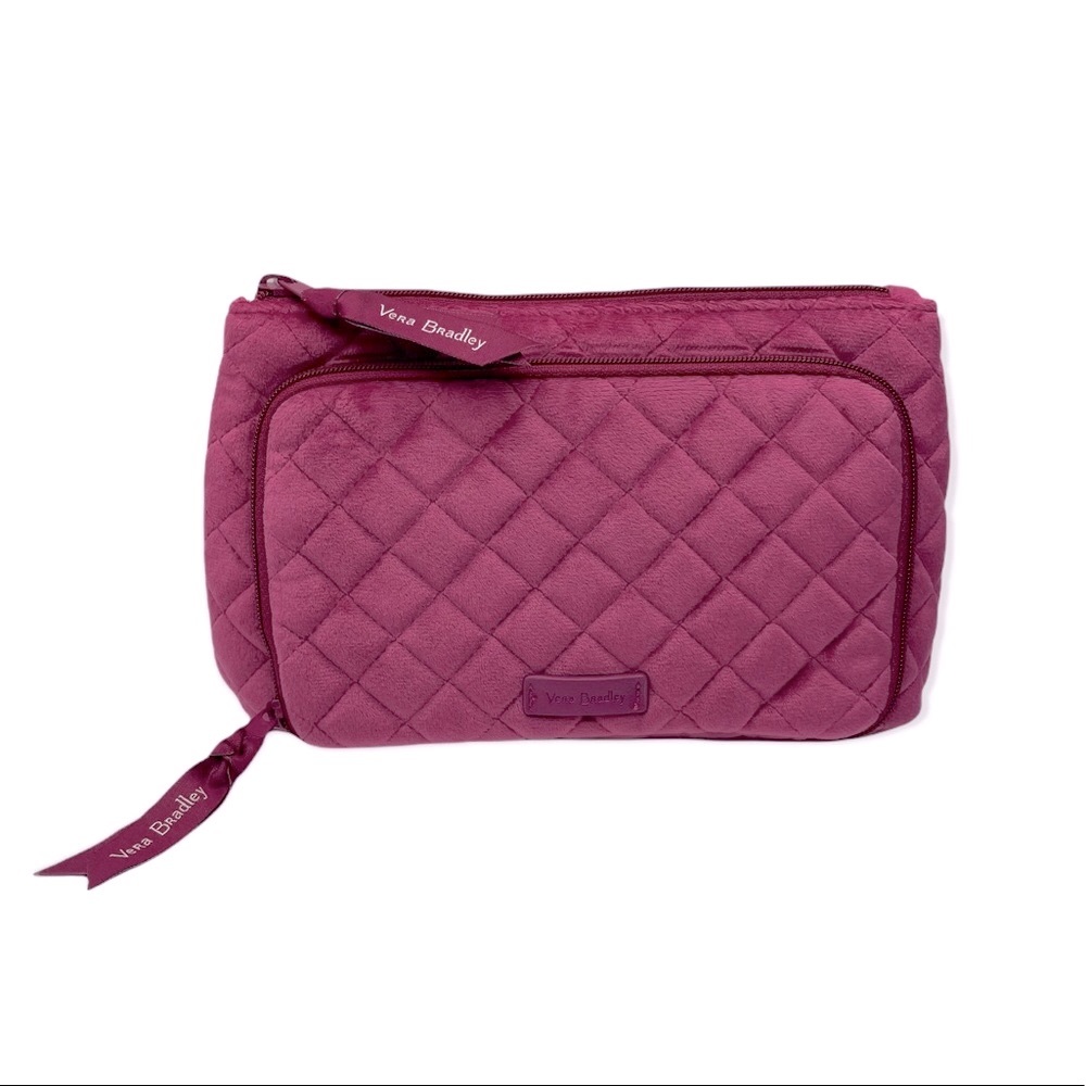 NEW Vera Bradley Travel Pouch Quilted Velvet w/ Paisley Lining  Style #27210-U23